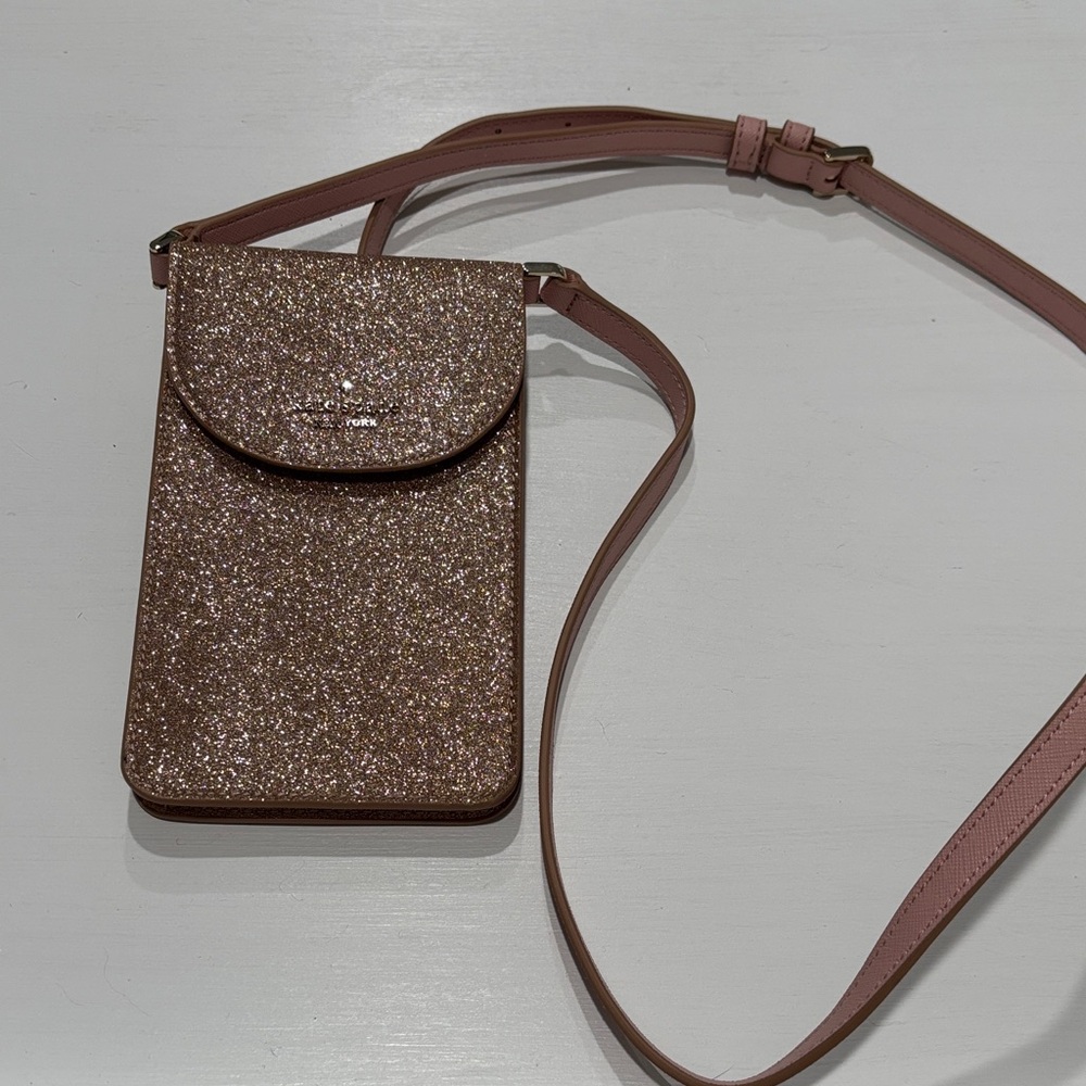 Kate Spade Glittery Pink Phone Crossbody Case